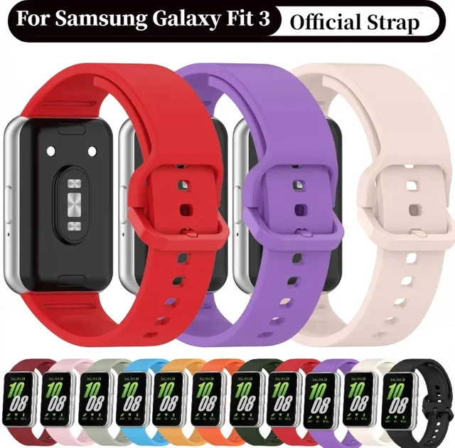 Samsung Silikonarmband, Schwarz, Samsung Galaxy Fit 3 - Bild 1