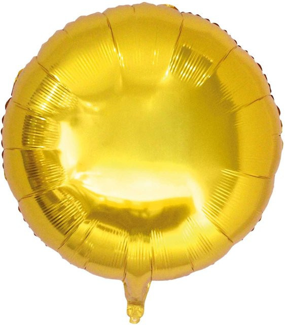Rico Design Folienballon rund in Gold, Durchmesser: 36 cm - Bild 1