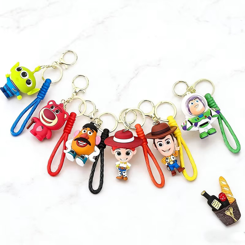BEAST KINGDOM Disney Woody Buzz Puppen-Schlüsselanhänger, 6-teiliges Set - Bild 2
