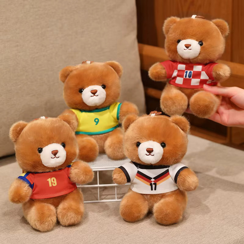 MIAOOWA Bär im Fußballtrikot, Plüsch-Anhänger, Stoffpuppe, bunt - Bild 2