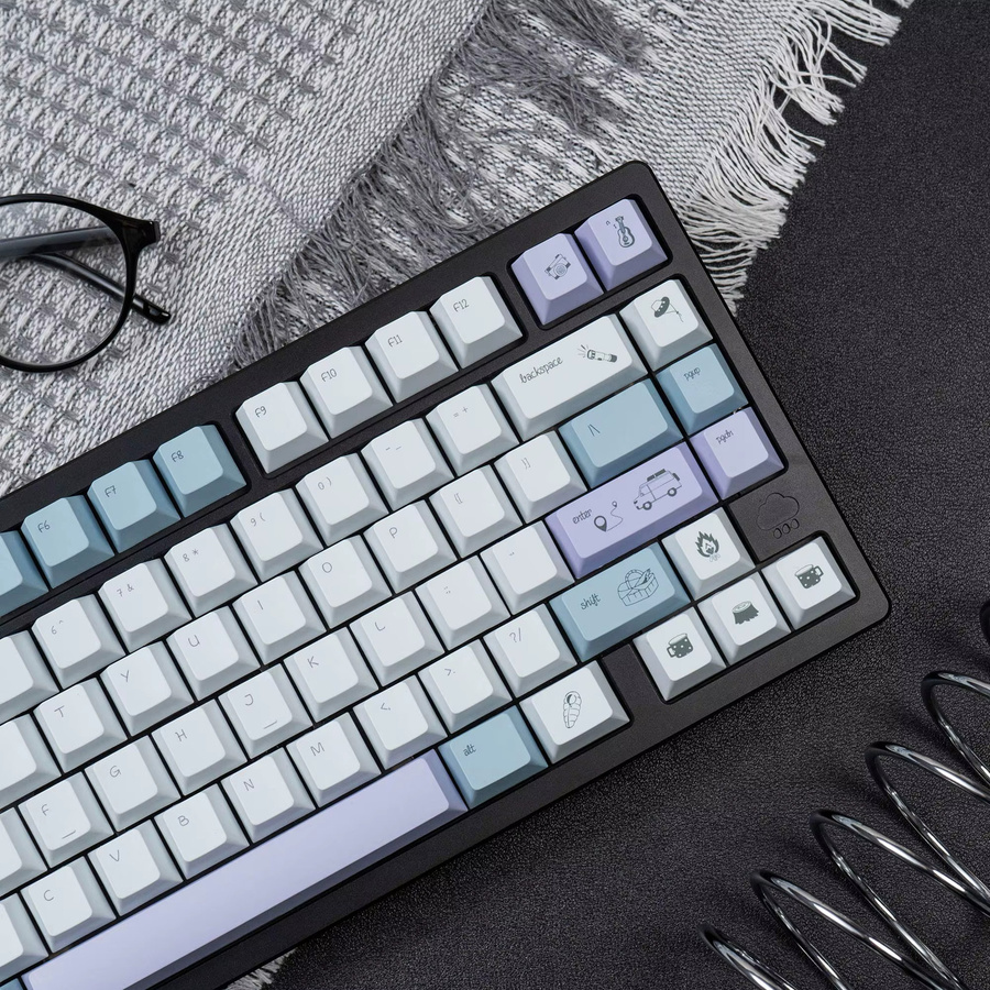 Venit Keys PBT Tastenkappen im Cherry-Profil mit Farbsublimationsdruck für mechanische Tastaturen im Camping-Design, Mehrfarbig - Bild 2