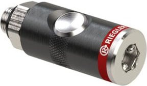 Riegler Druckknopf-Sicherheitskupplung NW 7,4, G3/8AG, Farbe: Grau, Material: Alu - Bild 1