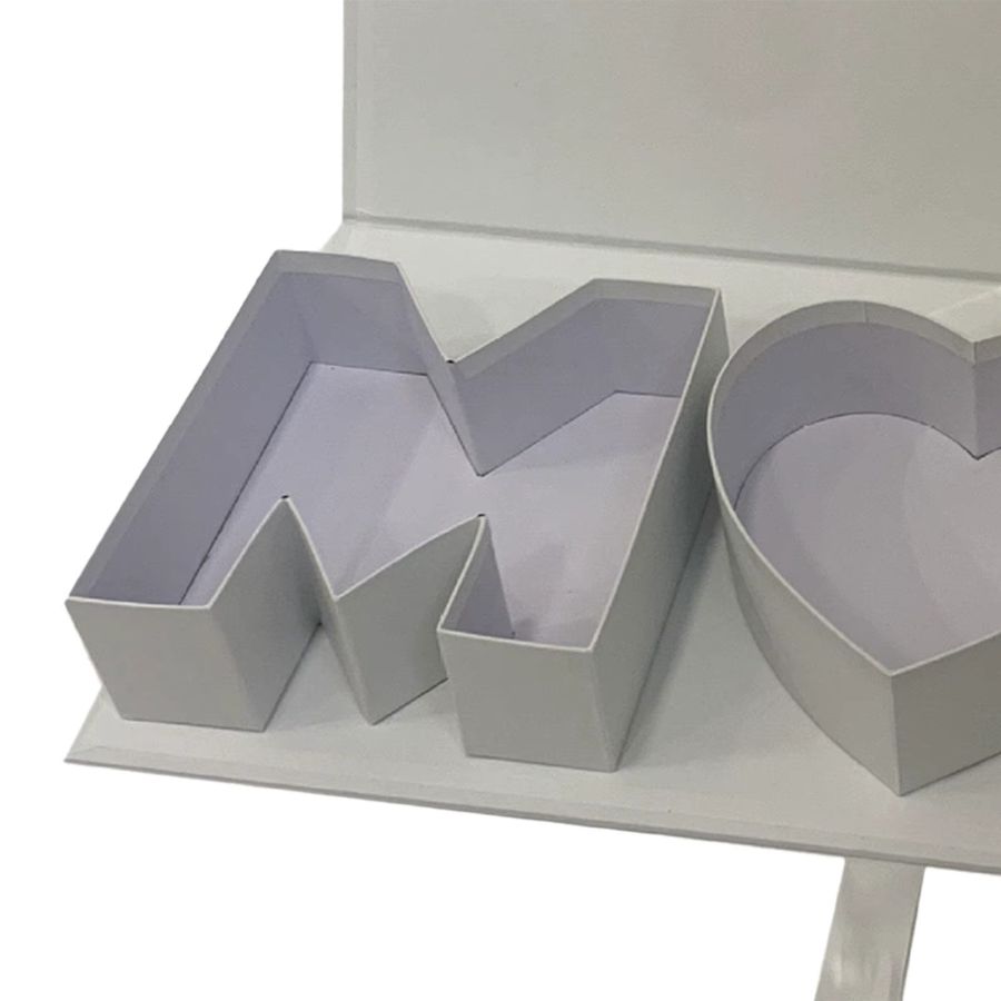 Kesoto Leere Blumenbox in Buchstabenform, Schwarz, DIY-Geschenkbox für Muttertag, Valentinstag oder Jubiläen - Bild 5