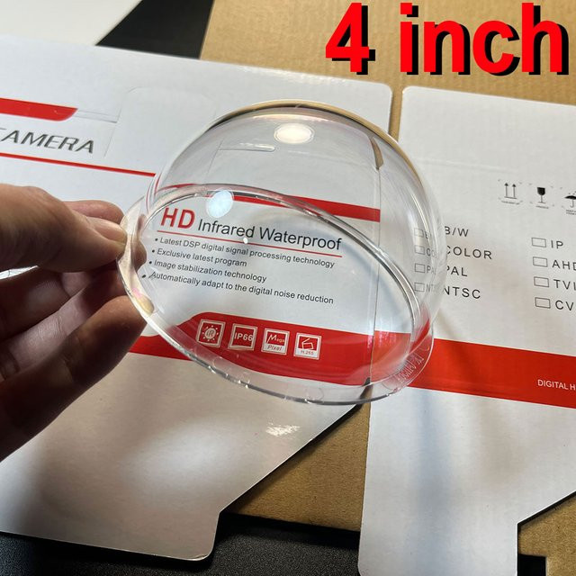 WOLILIWO Ersatz-Acryl-Klarsichtabdeckung für 4 Zoll CCTV Überwachungskameras, transparent, für Innen- und Außenbereich - Bild 1