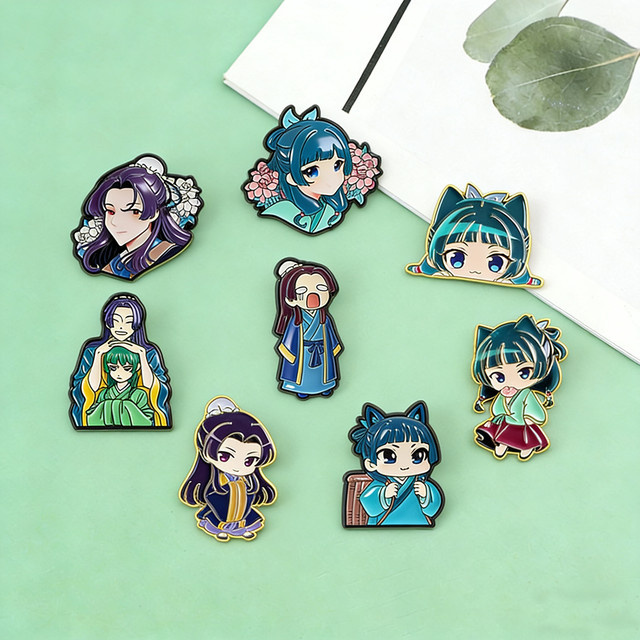 Bandai The Apothecary Diaries Maomao Chibi Jinshi Emaille-Brosche, Metall, Bunt / Mehrfarbig - Bild 1
