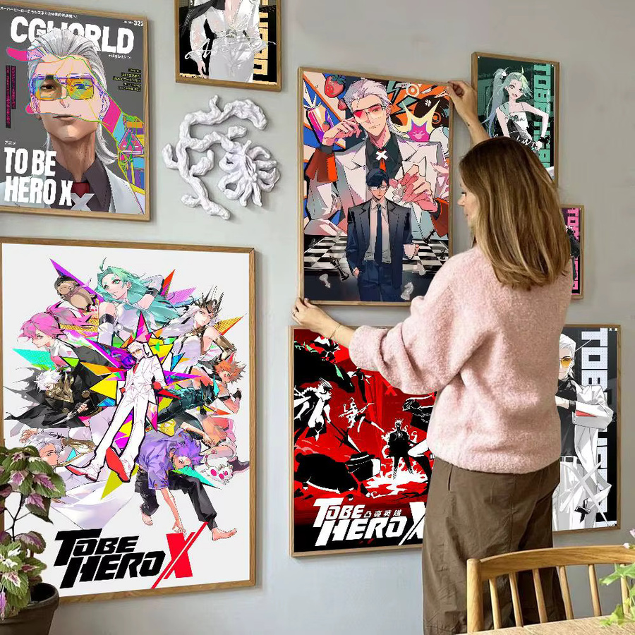 To Be Hero X Anime DIY Sticky Poster von Potdemiel, Vintage Dekorative Malerei in Multicolor und Weiß - Bild 2