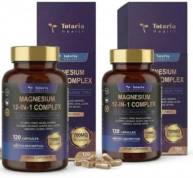 Totaria Health 12-in-1 Magnesiumkomplex, 120 Kapseln, 2er Pack - Bild 1