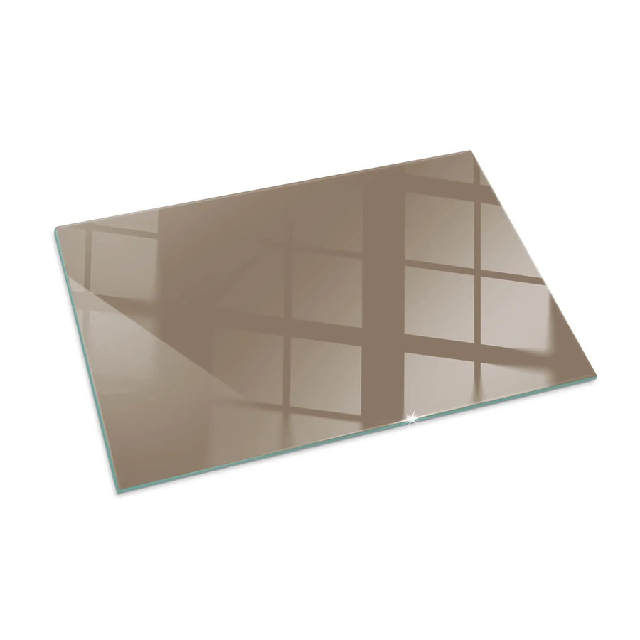 Tulup Glasplatte für Kamin in Braun, Rechteck, B: 100 cm, H: 70 cm - Bild 2
