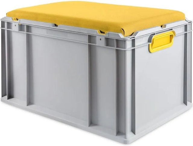 PROREGAL Eurobox NextGen Sitzbox Gelb H x B x T: 36,5 x 40 x 60 cm aus Kunststoff - Bild 1