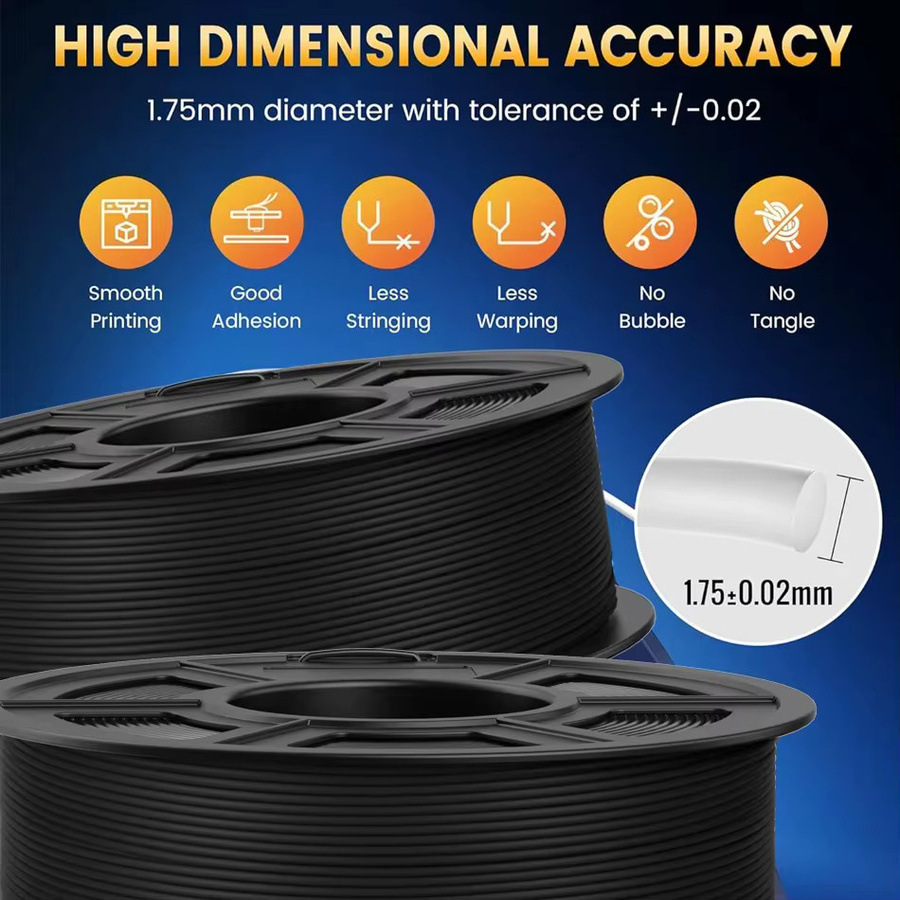 JAYO PLA PLUS 3D-Drucker-Filament Set, 10 Rollen, Multicolour und Weiß, Durchmesser: 1,75 mm, für FDM 3D-Drucker und 3D-Stifte - Bild 2