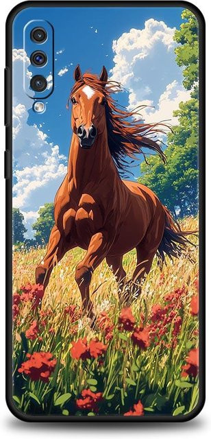 Handyhülle mit Pferde-Motiv in Braun für Samsung Galaxy A-Serie (A04s, A06, A12, A14, A16, A20E, A22, A24, A26, A34, A36, A40, A42, A50, A52 5G, A54, A56, A70) - Bild 1