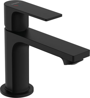 Hansgrohe Waschtisch-Einhebelmischer Rebris E in Mattschwarz mit Ablaufgarnitur und wassersparender Funktion - Bild 1