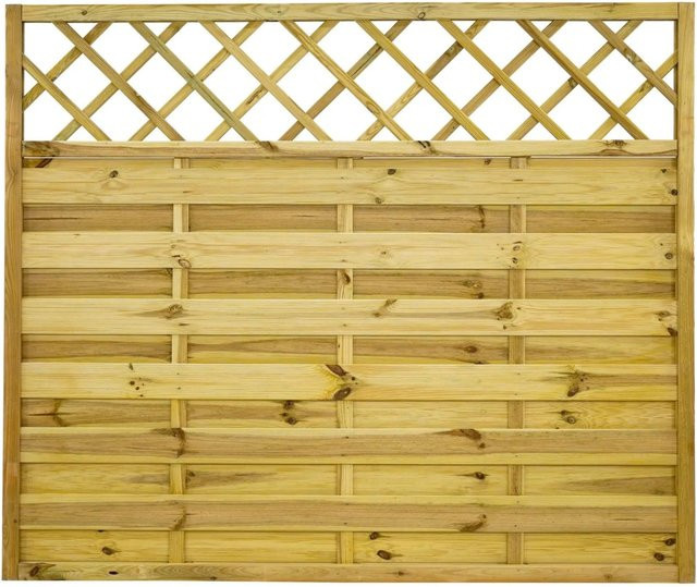 GartenLand Dichtzaun VARIO Gerade mit Rankgitter aus Kiefer, Grün, B/H: 180 x 150 cm, kesseldruckimprägniert und blickdicht - Bild 1