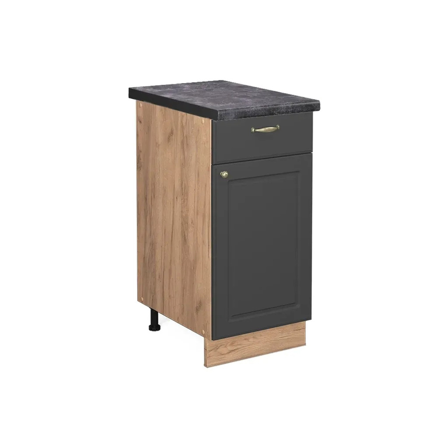 Vicco Küchenunterschrank Fame-Line in Anthrazit und Eiche mit Soft-Close-Türen, B: 40 cm, H: 82 cm, T: 60 cm - Bild 2