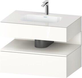 Duravit Qatego Einbauwaschtisch-Möbel-Set in Weiß, B/T/H: 80 x 55 x 60 cm - Bild 1