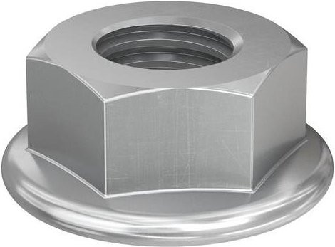 Fischer Flanschmutter M8 A2 aus Edelstahl in Silber - Bild 1
