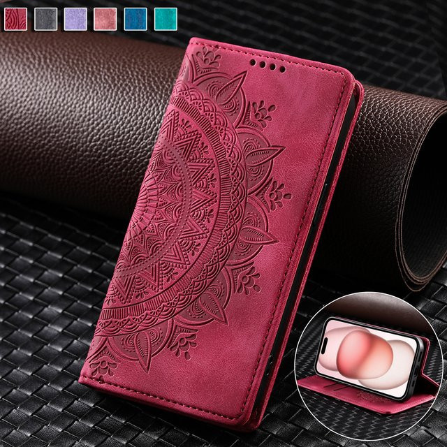 Magnetische Lederhülle für Xiaomi Mi POCO Modelle mit Kartenfach und Brieftaschen-Funktion in Pink - Bild 1