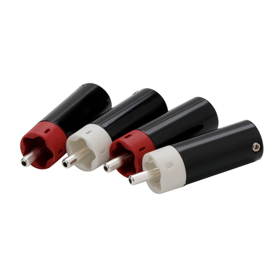 Preffair RCA-Stecker aus versilbertem Tellur-Kupfer in Sternform, 4 Stück, Farbe Silber - Bild 6