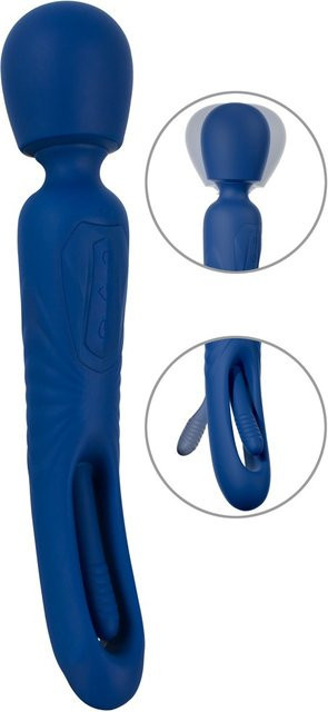 Sweet Smile Massagestab 2in1 Wand with Flicking Tongue in Blau - Bild 1