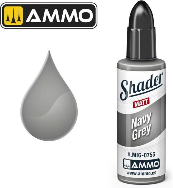 AMMO by MIG Jimenez Matt Shader Navy Grey, Grau - Bild 1