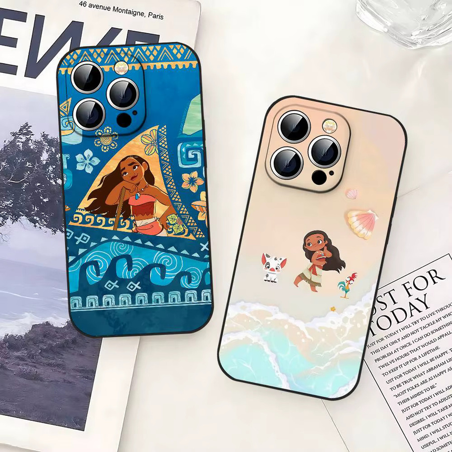 Mesuca Handyhülle im Cartoon Anime Moana Design für iPhone 11 bis iPhone 17 Pro Max Plus, weiche TPU Hülle, Multicolour - Bild 3