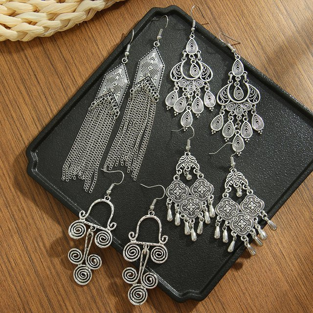 EMKNTA Tropfenohrringe, Silber, Vintage, Damen - Bild 1
