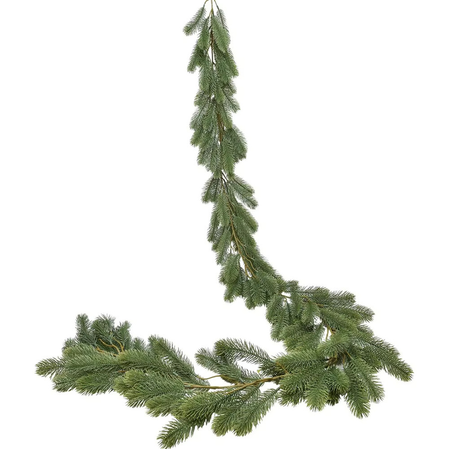 Künstliche grüne Weihnachtsbaum-Girlande aus Rattan als hängendes Ornament für Home Party und Outdoor Dekoration - Bild 2
