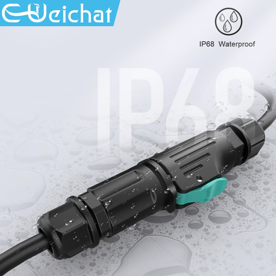 LP12 M12 Wasserdichter Industriestecker E-WeiChat kreisförmiger Luftfahrt-Mini-Elektrostecker in Schwarz (2 bis 8-polig, männlich und weiblich) - Bild 3