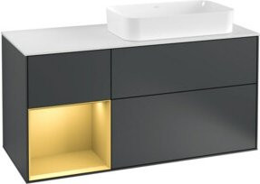 V&B Waschtischunterschrank Finion in Mattblau lackiert mit Breite: 120 cm, Tiefe: 50,1 cm, Höhe: 50,1 cm - Bild 1