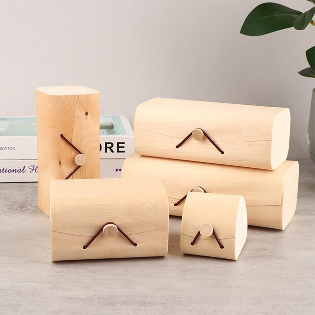 Holzaufbewahrungsbox mit Deckel in Braun zur Dekoration und Aufbewahrung von Schmuck - Bild 1