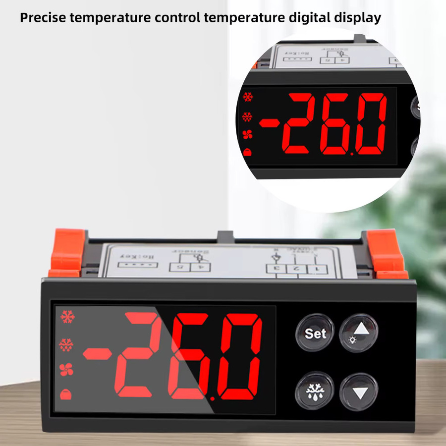 JUANJUAN ECS-961NEO Digitaler Thermostat und Luftfeuchtigkeitsregler in Schwarz - Bild 2