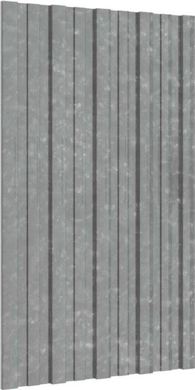 36er Set Dachpaneele aus verzinktem Stahl von vidaXL in Silber, B: 80 cm, H: 45 cm - Bild 1