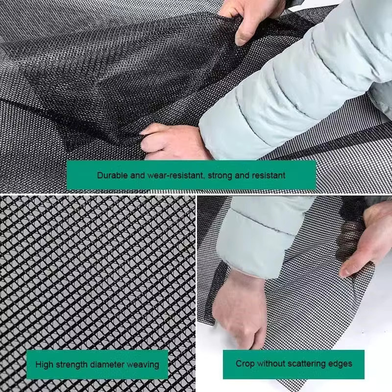 GKXLH Outdoor-Vorhang aus schwarzem HDPE-Netz als atmungsaktiver Sichtschutz und Moskitonetz für Terrasse, Balkon oder Pergola - Bild 5