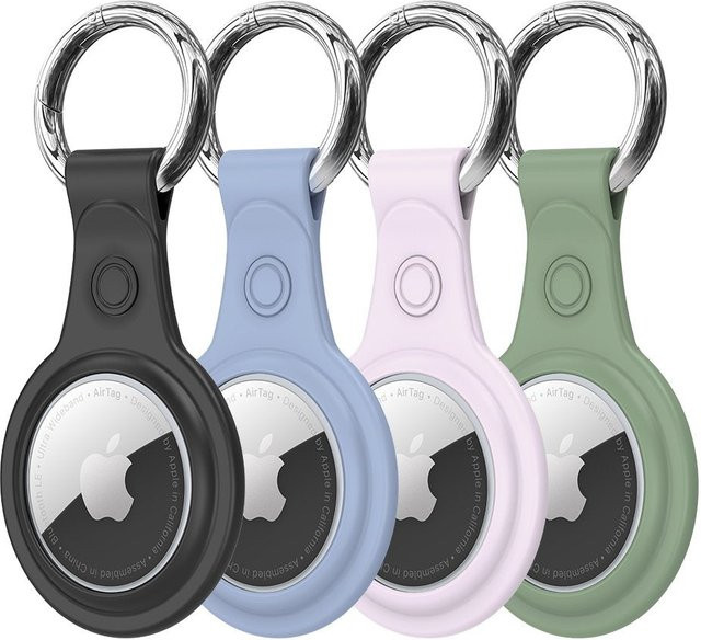 DUX DUCIS Secure Hülle für Apple AirTag, 4er Set, Schwarz, Blau, Grün, Lila und Mehrfarbig - Bild 1