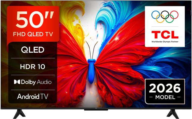 TCL 50S5L QLED Smart TV in Schwarz mit 4K UHD, Wi-Fi und Bluetooth - Bild 1