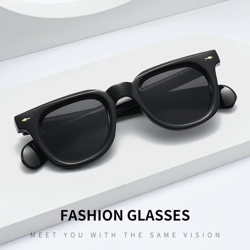 CATERSIDE Sonnenbrille, Retro, Vollrand, Kunststoff, Schwarz, Unisex - Bild 2