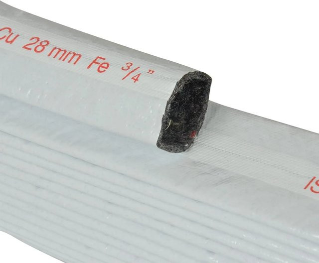 Scorprotect Vlies Schutzschlauch aus Kunststoff, Grau/Weiß, Durchmesser: 50 mm, Wandstärke: 4 mm - Bild 1
