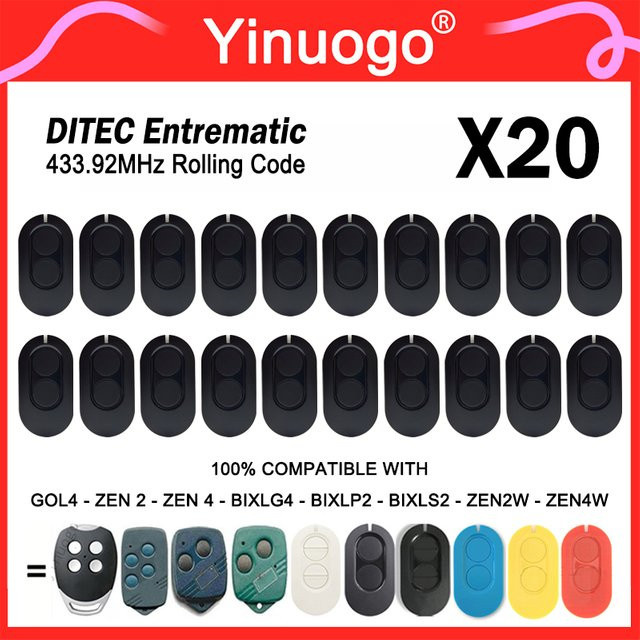 DITEC Garagenfernbedienung Funksender GOL4 mit Rolling Code 433,92 MHz für Entrematic ZEN2 ZEN4 ZEN2W ZEN4W - Bild 1