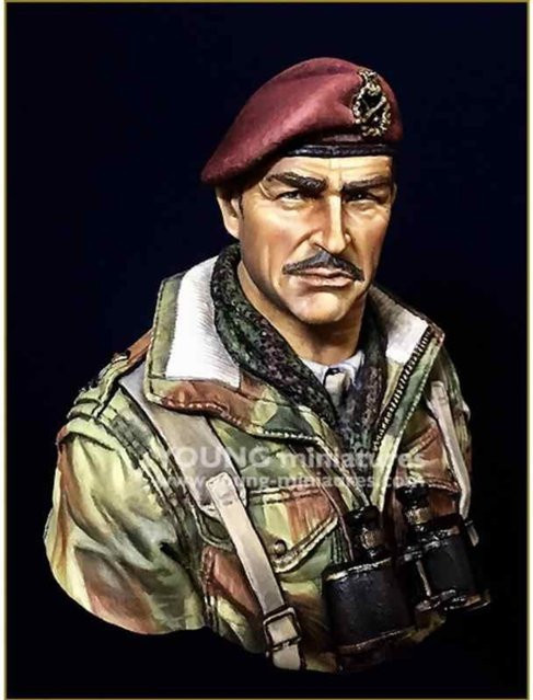 GK Britischer Offizier, Resin-Soldatenmodell, Halbfigur, Bausatz - Bild 1