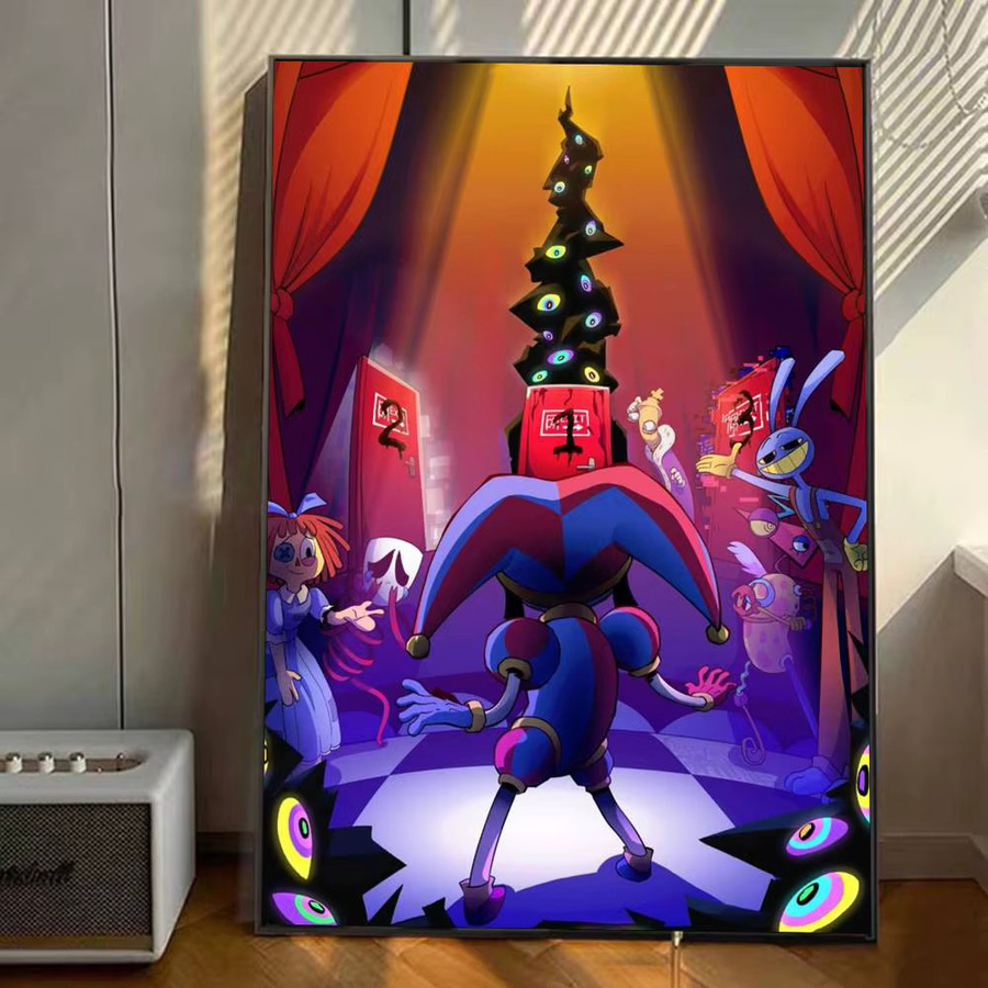 Vintage Wandkunst Poster The Amazing Digital Circus in Mehrfarbig, HD-Druck auf Papier - Bild 5