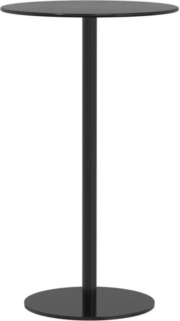 vidaXL Gartentisch rund aus Stahl in Schwarz, Durchmesser: 60 cm, Höhe: 105 cm - Bild 1