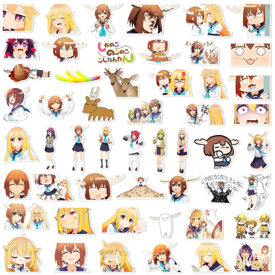 50 Stück My Deer Friend Nokotan Anime Sticker Set, Kawaii Shikanoko Aufkleber in Multicolour für Scrapbooking, Laptop und Dekoration - Bild 2