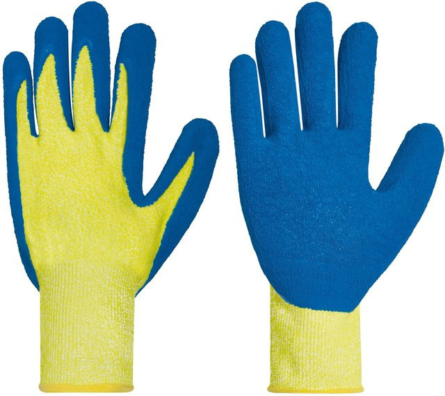 LUX-TOOLS Schnittschutz-Handschuhe in Gelb und Multicolour mit Nitrilbeschichtung nach EN 388, Größe 8 - Bild 1