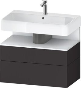 Duravit Waschtischunterschrank Qatego Wandhängend in Weiß und Grau, B/T/H: 79 x 47 x 59 cm - Bild 1