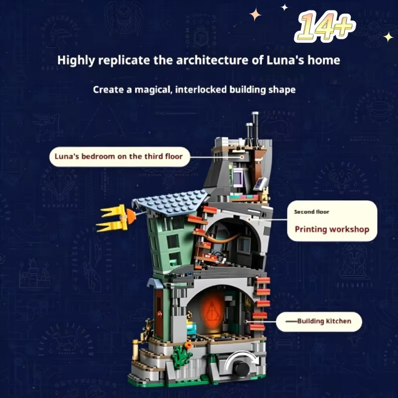 Potdemiel Harry Potter Luna Lovegoods Haus Modellbausatz, 764 Teile, ab 14 Jahren - Bild 2