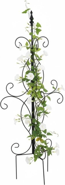 Relaxdays Rankhilfe aus Stahl in Schwarz, freistehend und wetterfest, H x B x T: 116 x 45 x 45 cm - Bild 1