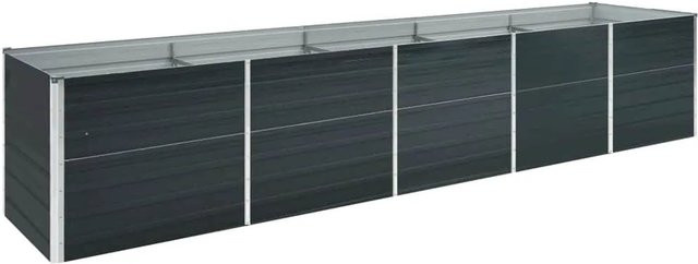 DELUKE Hochbeet OSKAR aus verzinktem Stahl in Anthrazit, B/T/H: 400 x 80 x 77 cm - Bild 1