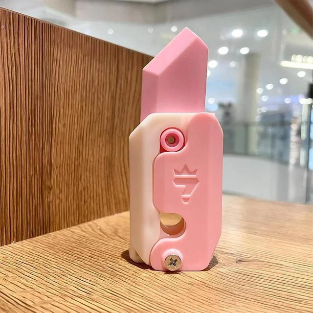 Yiran toy 3D-Druck Schwerkraftmesser Spielzeug Würfel, Karotte, rosa - Bild 1