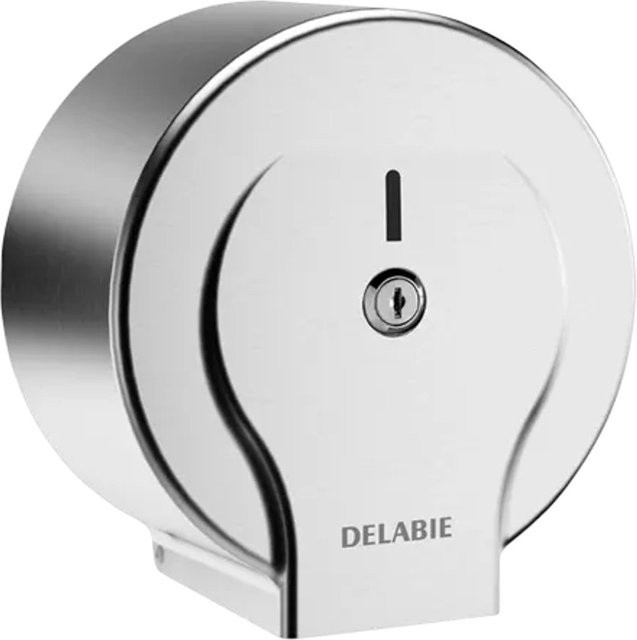 Delabie WC-Papierhalter für Großrollen aus Edelstahl in Silber matt - Bild 1