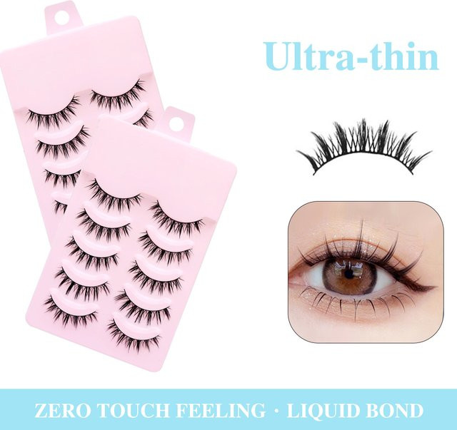 Sosweet Manga-Wimpern, 5 Paar, natürlich, Unisex - Bild 1